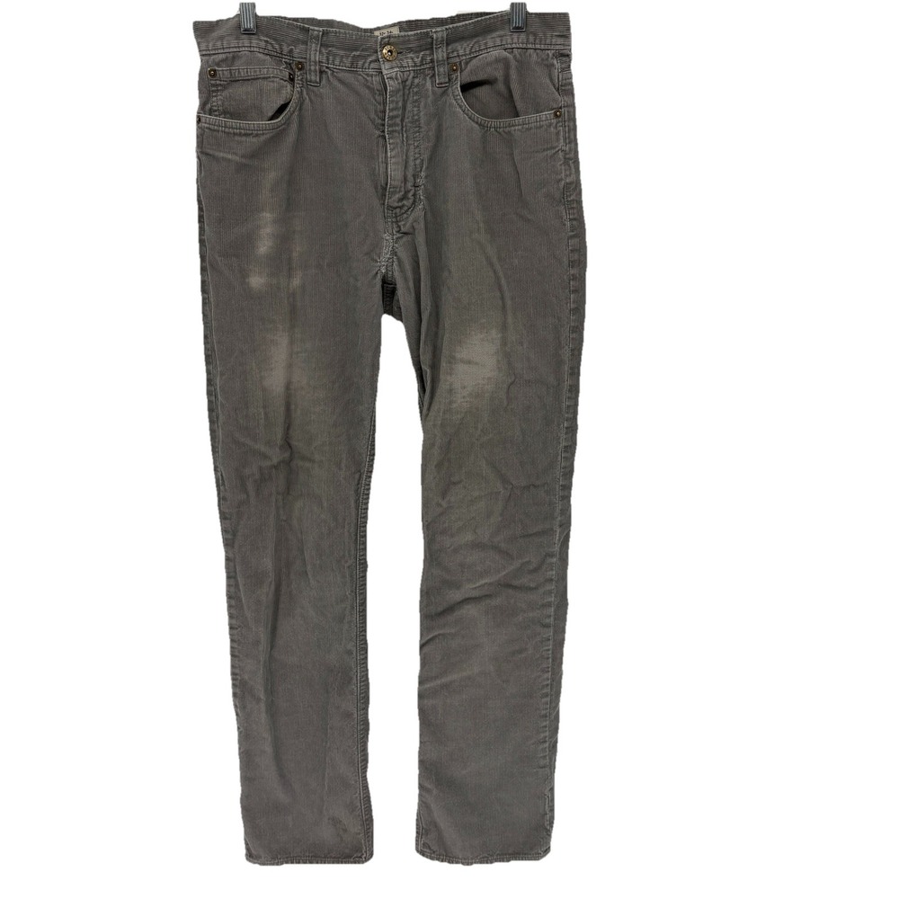 J.CREW Vintage‎ Slim Straight Gray Corduroy Pants Distressed Grunge Men32X34